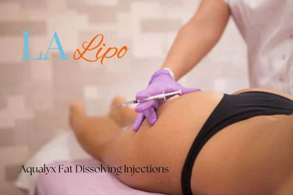 Woman having fat dissolving injections Gosport on thighs