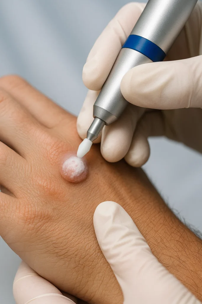 example of wart removal Gosport using cryopen