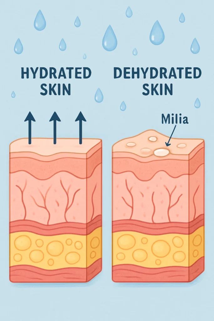 The importance of hydration and milia production Gosport