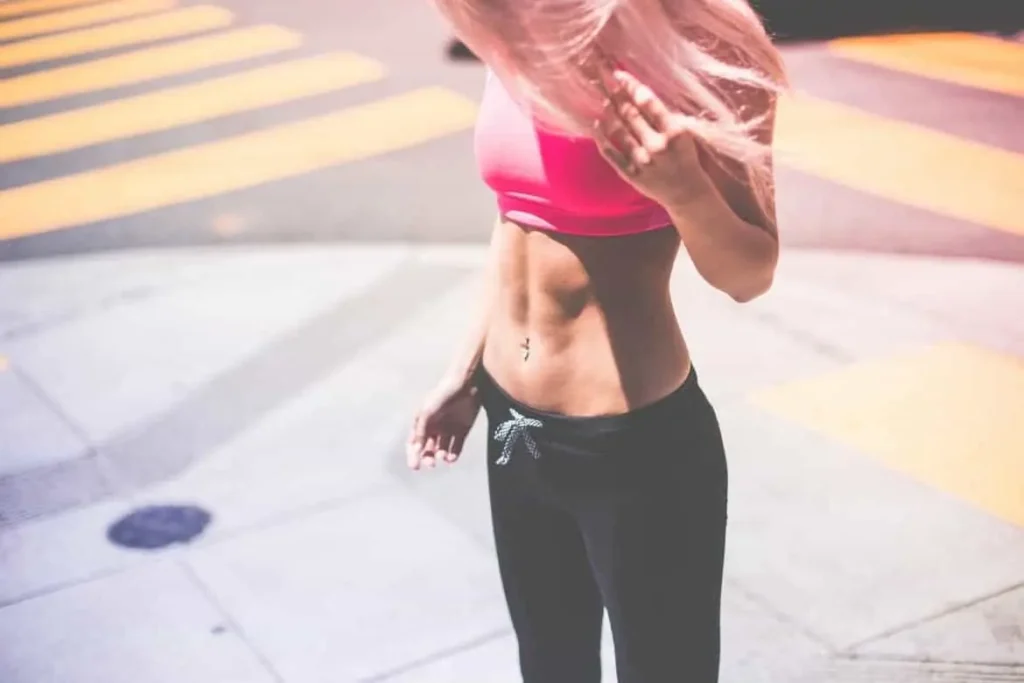 Woman with toned stomach after LA-EMS Body Sculpting Treatment Gosport
