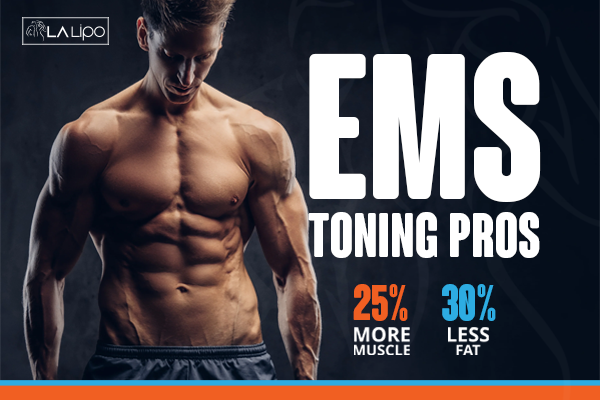 Image of man with sculpted stomach showing the fat loss and muscle gain of LA-EMS Body Sculpting Treatment Gosport